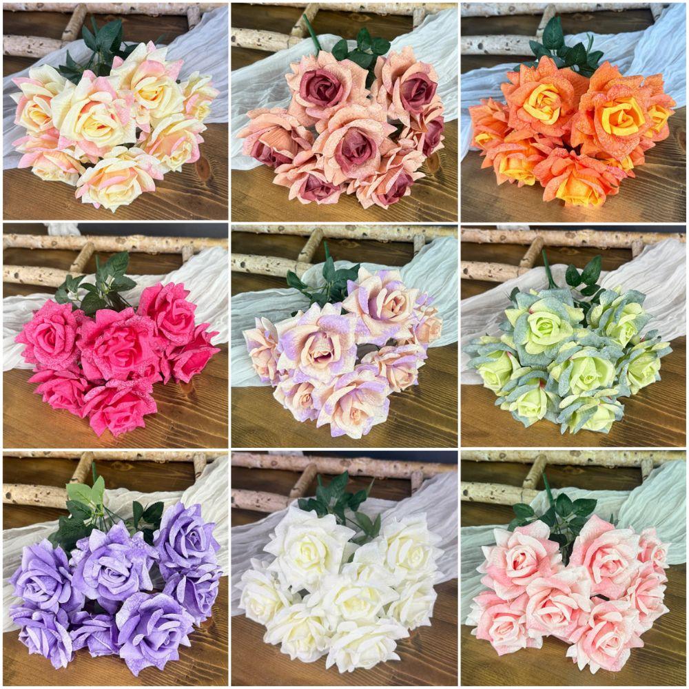7 Heads Simulation Rose Flower DIY Accessories Floral Arrangement  Wedding Ornament
