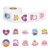 500 Stickers/roll Cartoon Water Drop Fish Tape High-value Tape Decorative Suitcase Mobile Phone Case Tape