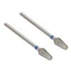 2pcs Nail Art Drill Bits Rough Surfaces Remove Dead Skin Nail Polishing Heads for Nail Grinding Machine Blue