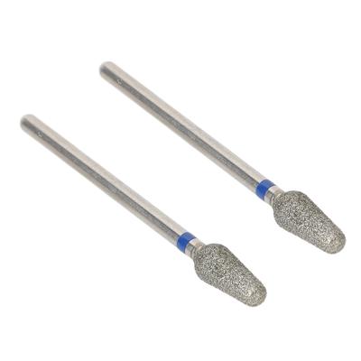 2 Stück Nail Art Fräser Grobe Oberflächen Entfernen Tote Haut Nagelpolierköpfe für Nagel Schleifmaschine Blau