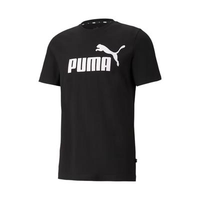 Essentials Logo Casual Round Neck Short Sleeve T-Shirt Men Tops Black 586666-01