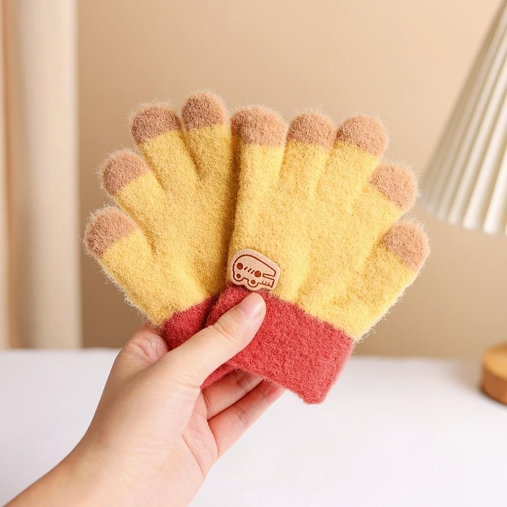 1-5 Years Old Coldproof Kids Winter Gloves Windproof Baby Gloves Cute Knitted Gloves Toddler