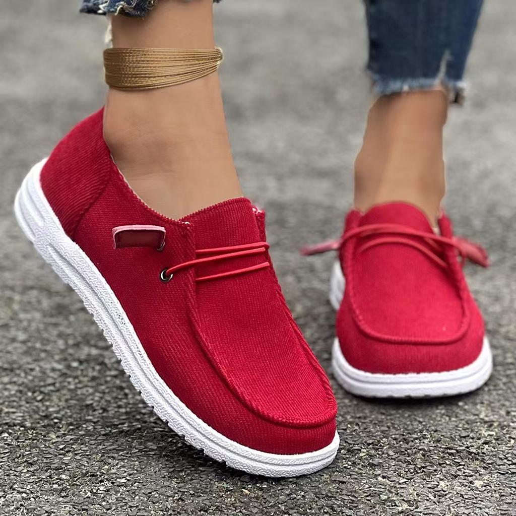 Large Size Casual Single Shoes Women's Flat Bottom Suede Low Top Loafers Women's