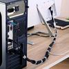 1 rotolo di fascette fermacavi riutilizzabili, organizer per cavi multiuso, contenitore per cavi per computer e TV, fascetta per la gestione dei cavi dati