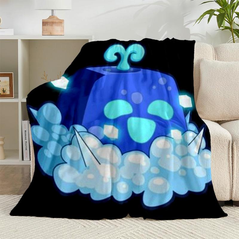 1PC Colorful Cube Creatures Flannel Blanket Gift, Suitable for Both Men And Women, Soft Ideal for Beds And Sofa, Birthday Or Christmas Gift