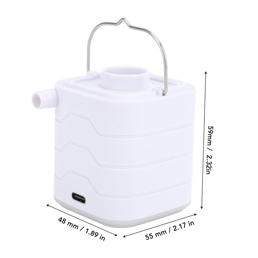 Mini Portable Air Pump for Inflatables Toys Pool Floats Travel Camping Rechargeable Air Mattress Inflator with Light