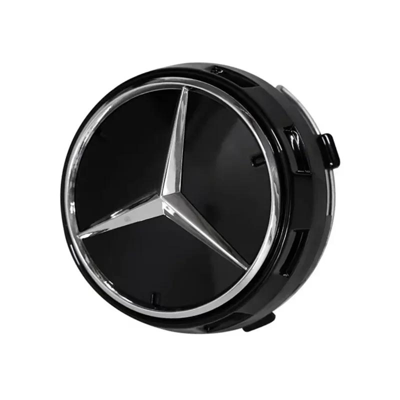 C200 E200 For Mercedes Benz 4PCS 75mm Car Wheel Center Hub Caps Cover For Mercedes Benz B/C/E/S Class A Class C200L GLC GLK CLA
