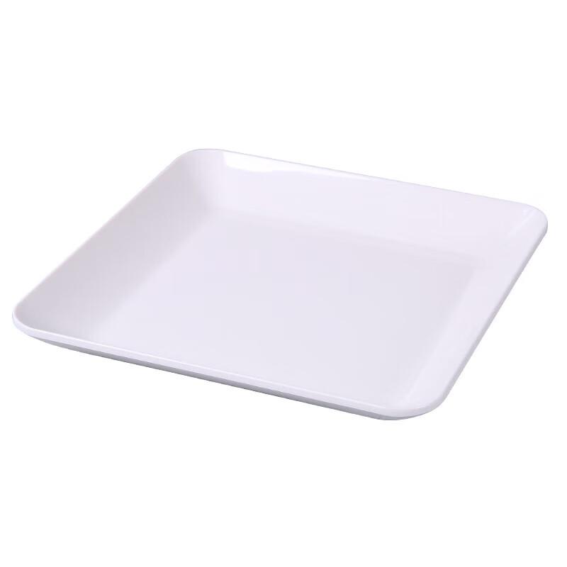 Wuhe White Melamine Square Serving Plate