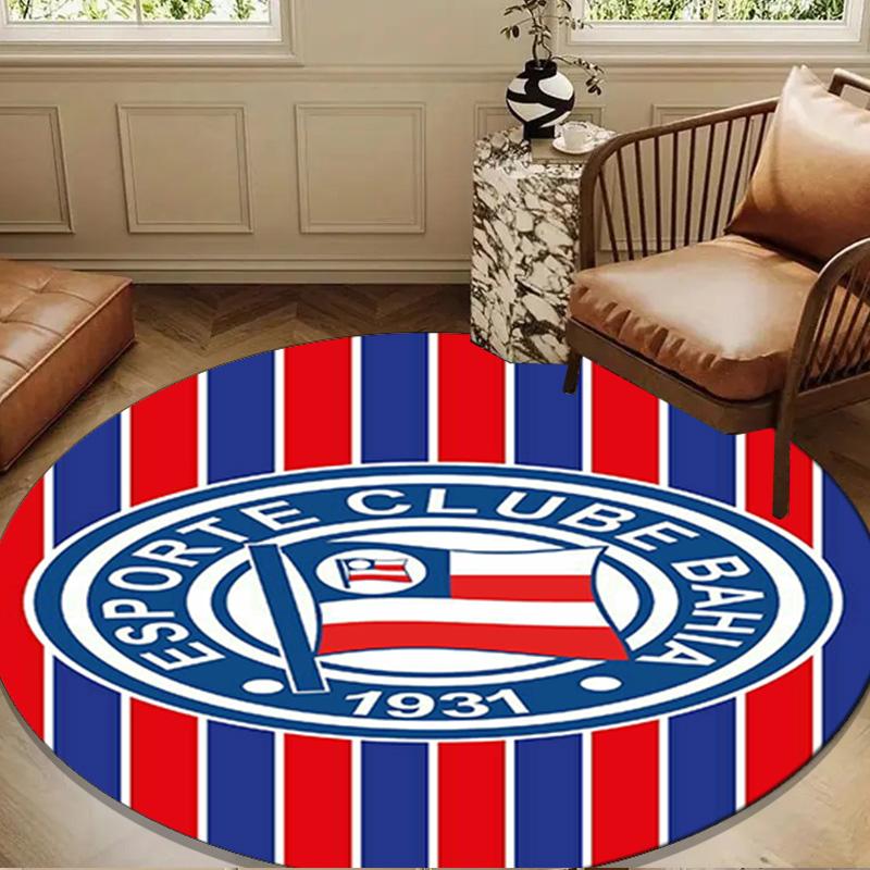 Football Club Emblem Round Rug for Livingroom,Bedroom, Palyroom, Chair Rug, Area Rug, Circle Carpet, Large Size Fan Christmas Gift
