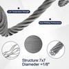 PVC Coated Stainless Steel Wire Rope Kit High Performance Versatile String Light Hanging Guide Wire for Tent Rope Clothesline