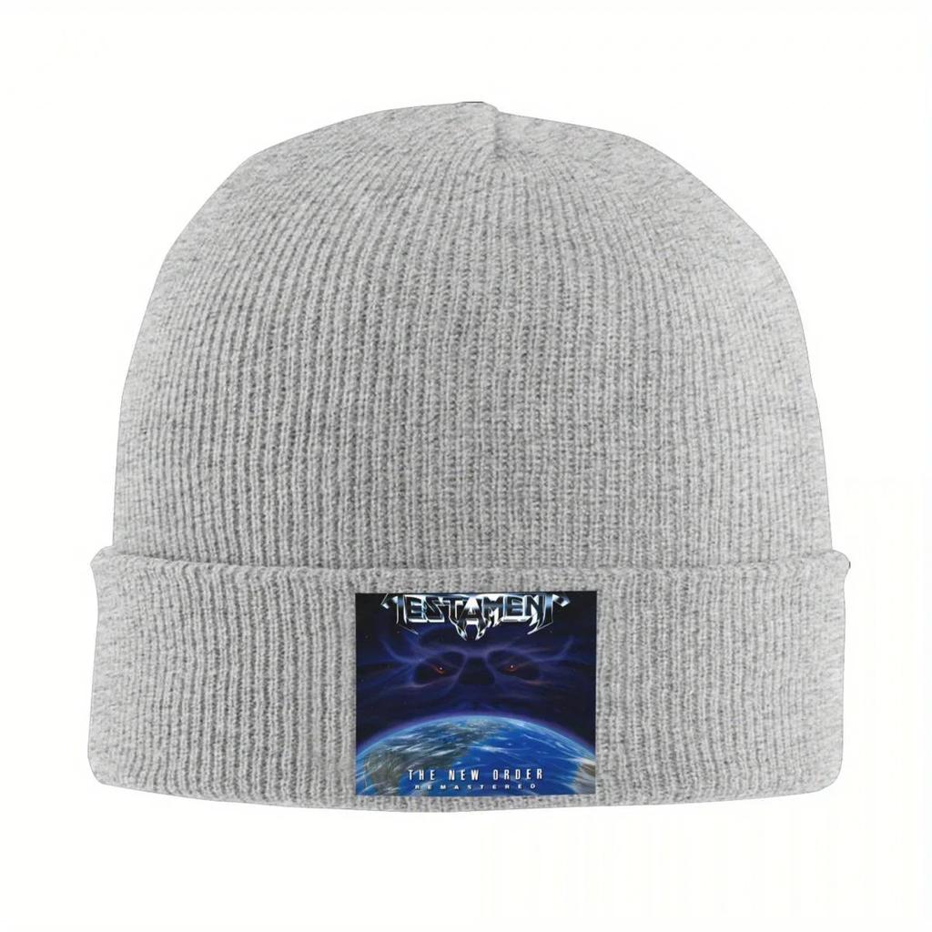 New TestaUnisext The New Order Knitted Hat For Women Unisex Beanie Autumn Winter Hat Thrash Metal Rock Warm Melon Cap