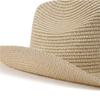 Retro Ein-Wort-Zylinderhut Western Cowboy Strohhut Vielseitiger Jazzhut Frühling und Sommer Herren- und Damen-Outdoor-Sonnenhut