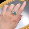 Luoxi Temple Jewelry 2023 High Carbon Diamond 7x11mm Paraiba Ring – Stylish & Versatile
