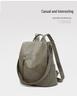 Korean Style Women's Soft Leather Anti-theft Backpack - Versatile, Large Capacity, Double Shoulder for Casual Travel, 2026 Summer