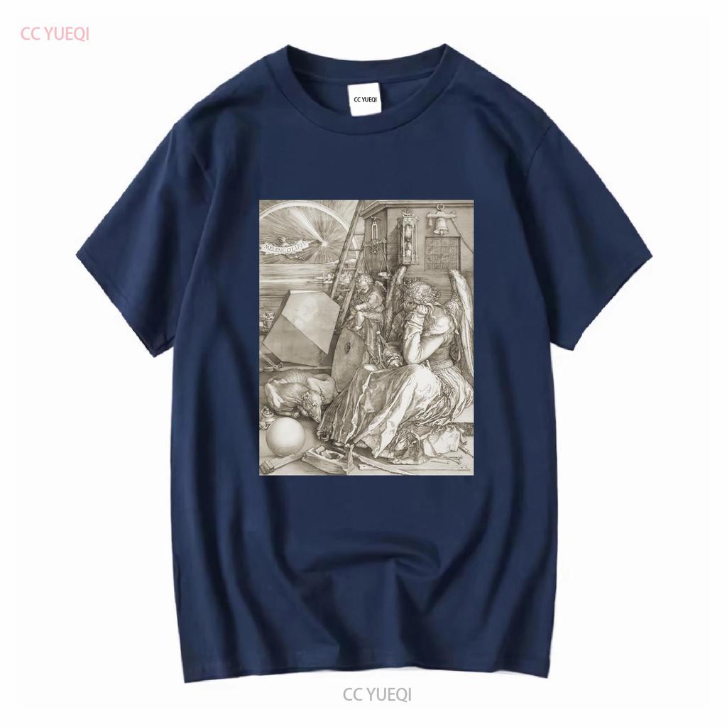 Melancolia I Melencolia Albrecht Durer T Shirt Arte Rinascimento Settentrionale per Lei Lui Amante vintage Lavato Unisex Stiloso