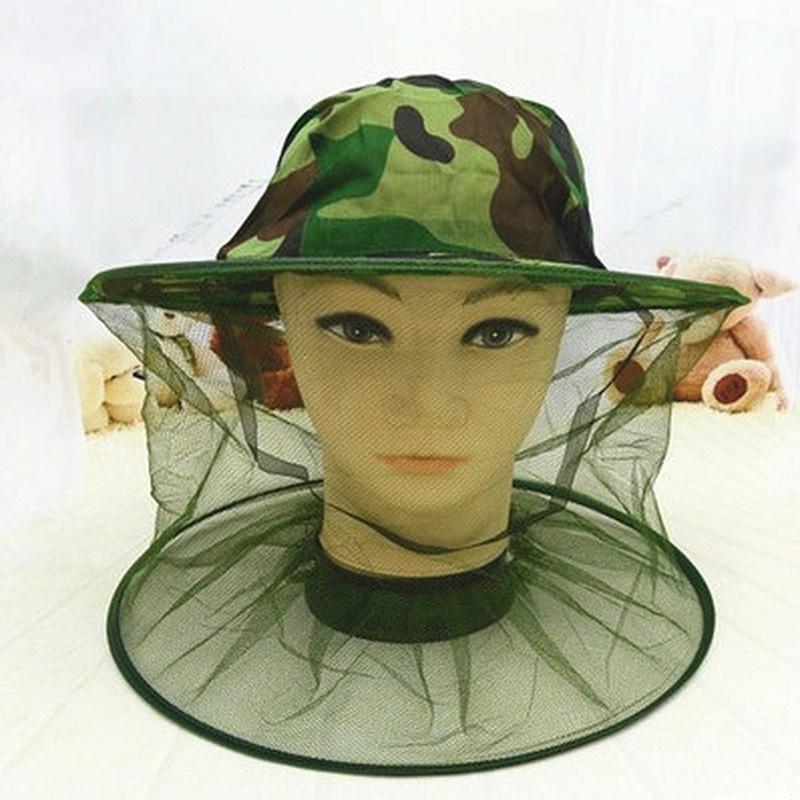 Camouflage Color Insect Mosquito Net Mesh Face Fishing Hunting Outdoor Camping Hat   Mask