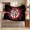Mainz 05 Personalized Fleece Blanket With Football Logo, Custom Name Text Soft Warm Home Throw Blanket