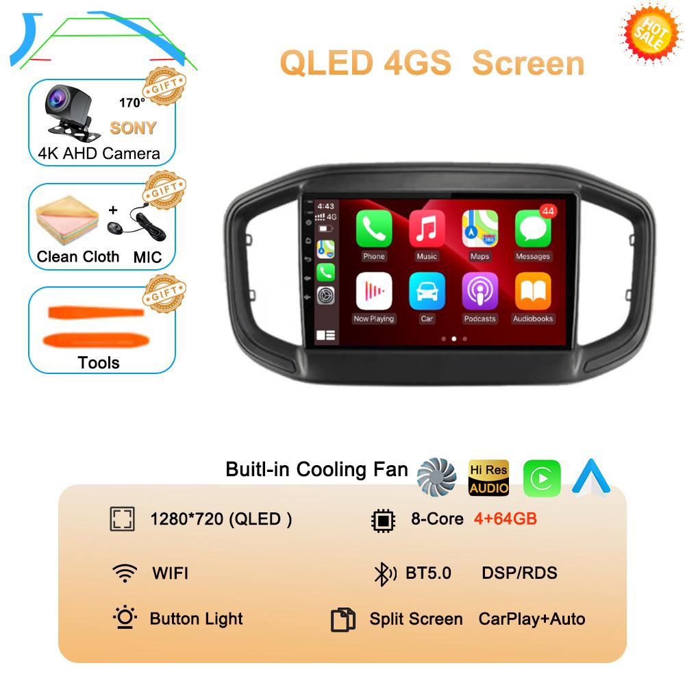 Android 14 Auto Carplay For Fiat Strada 2020 2021 2022 Car Radio Multimedia Video Player GPS Navigation Stereo 360 Camera WIFI