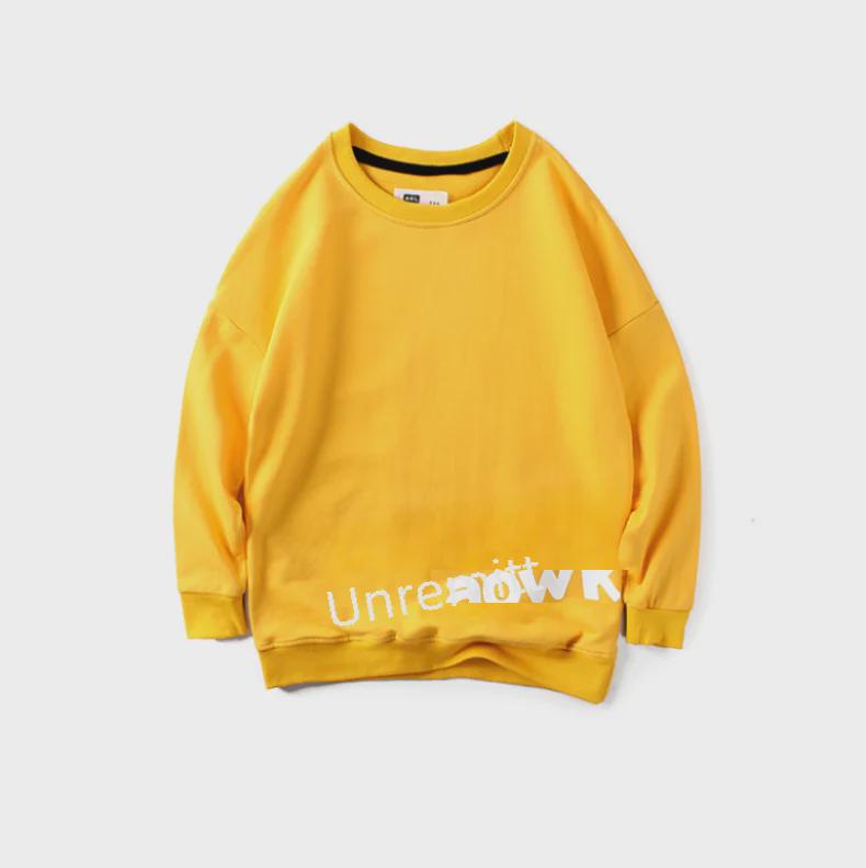 European Kids' Spring Korean-Style Sweater - Long Sleeve English Print Top for Boys