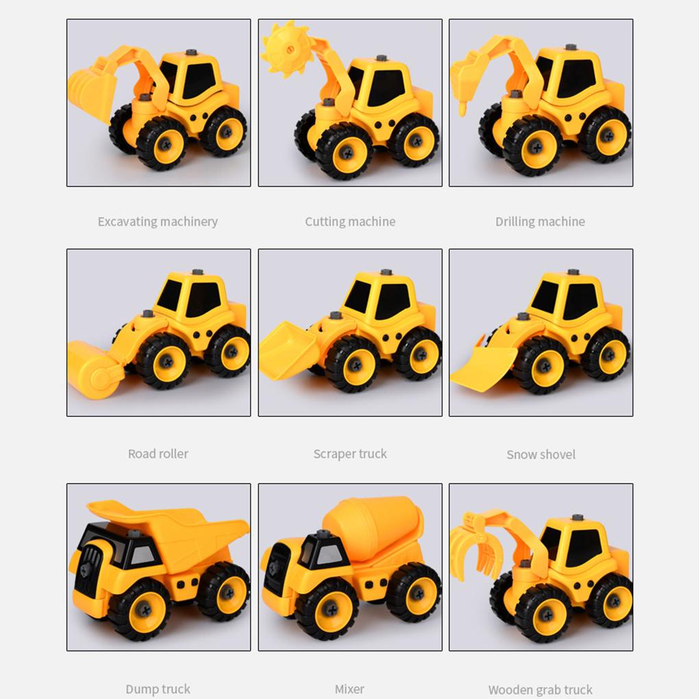 Children Detachable ABS Truck Toy DIY Assemble Construction Vehicle Model Boys Birthday Holiday Gift