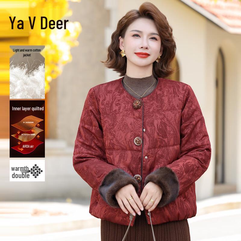 

Yalu 2025 Winter Women s Warm Cotton Jacket for Mothers 3XL
