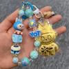 Mobile Phone Chain Cartoon Labubu Bead Chain Keychain Bag Pendant Gift for Girlfriend