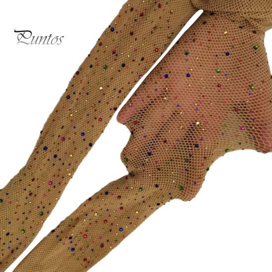Ultra-thin Fishnet Stockings Women Sexy Pantyhose Shiny Rhinestone High Elasticity Anti-slip Ultrathin See-through Hot Hollow Out Soft Skinny