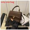 Retro Stylish Pu Mini Square Bag With Lock Closure For Casual Daily Use