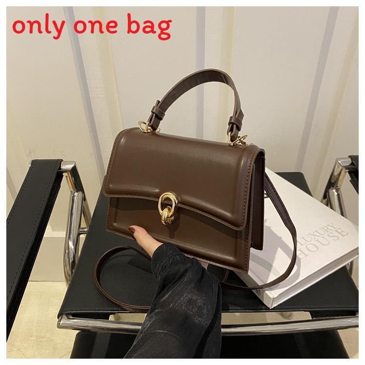 Retro Stylish Pu Mini Square Bag With Lock Closure For Casual Daily Use