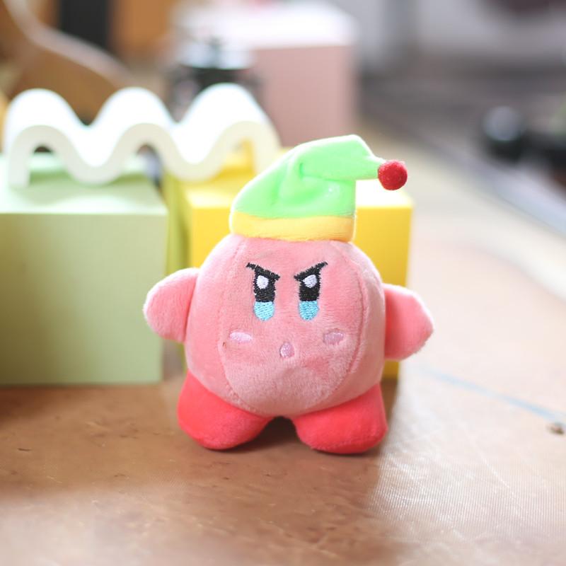 Adorable Pink Kirby Plush Keychain Soft Short Plush Bag Doll Clip