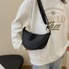 Handbag Hobo Crossbody Bag Nylon Canvas Dumpling Bag Fashion Half-moon Bag  Street