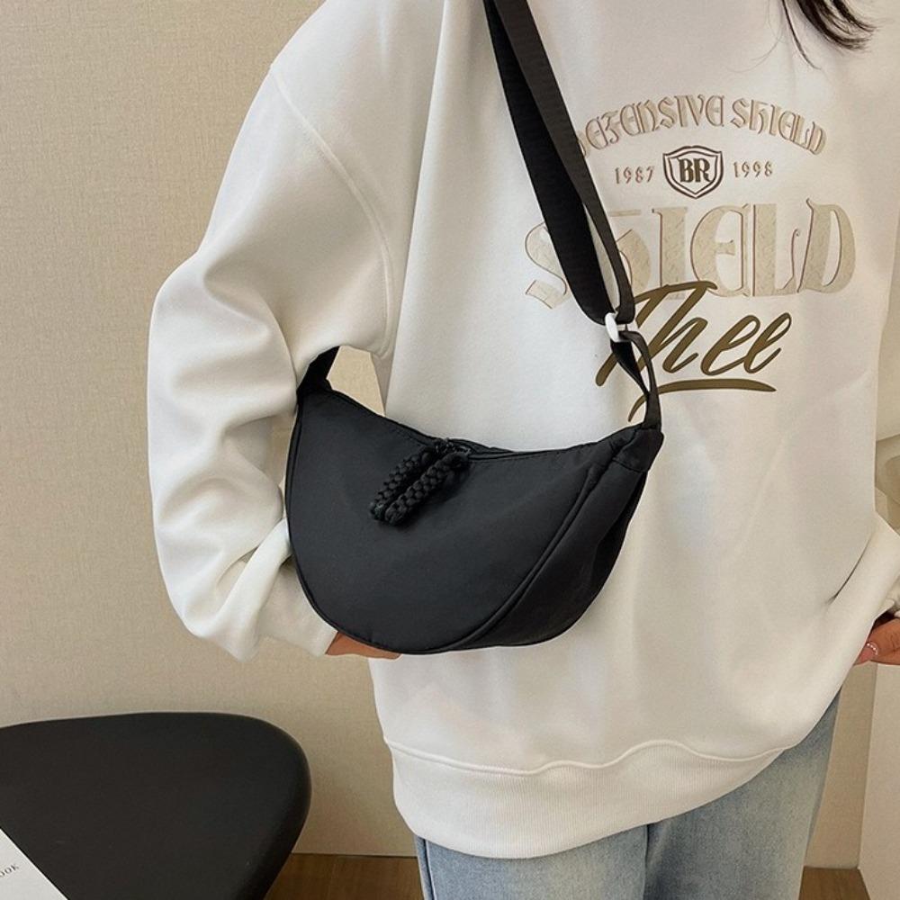 Handbag Hobo Crossbody Bag Nylon Canvas Dumpling Bag Fashion Half-moon Bag  Street