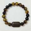 10mm Gemstones Beaded Bracelets for Men Natural Tiger Eye Stone Stretch Round Beads Semi-Precious Bangle