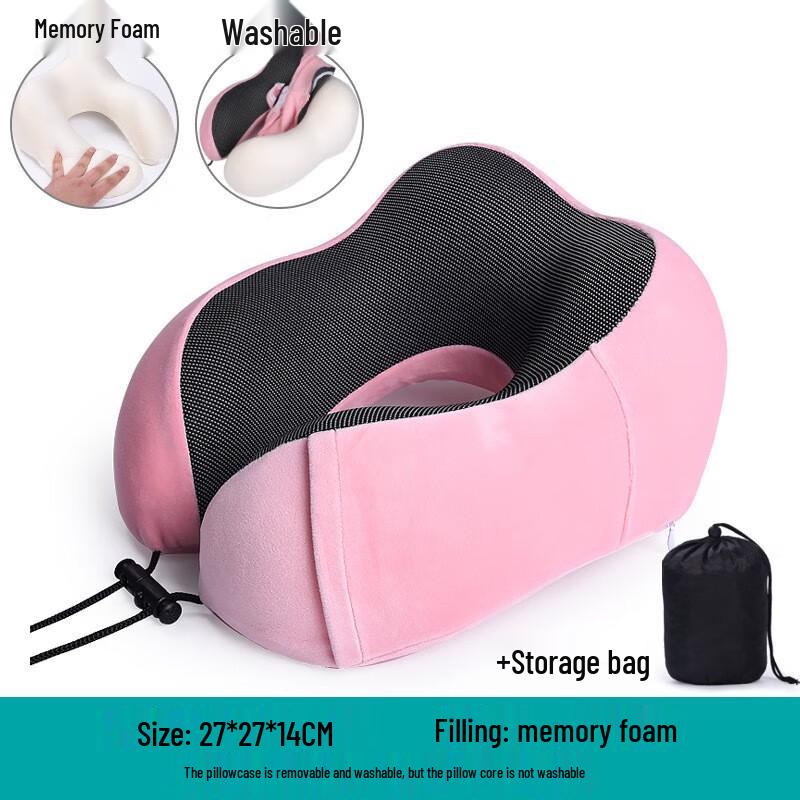 Tri-polar TP1230 Magnetic Fabric Memory Foam U-Shaped Neck Pillow