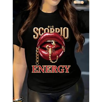 Trendy Graphic Print Polyester Women's Short Sleeve Blouse Moisture Wicking Summer