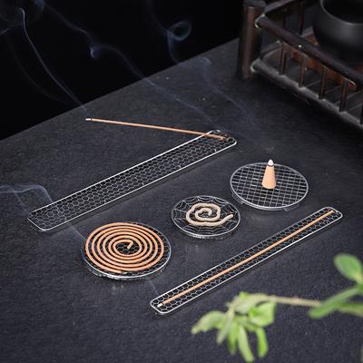 Set da 3 Pezzi Basi Brucia Incenso Per Bobine & Bastoncini Griglia Vassoio Incenso Supporto Metallico Ignifugo Durevole Strumenti per Cerimonie