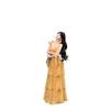 French seaside vacation atmosphere yellow smudged floral V-neck dress women's suspender photo dress summer