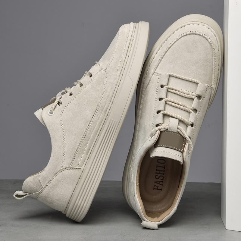 Wygodne męskie oksfordy z zamszowej skóry, wygodne męskie buty codzienne, outdoorowe, dzikie męskie sneakersy, obuwie skateboardowe high fashion