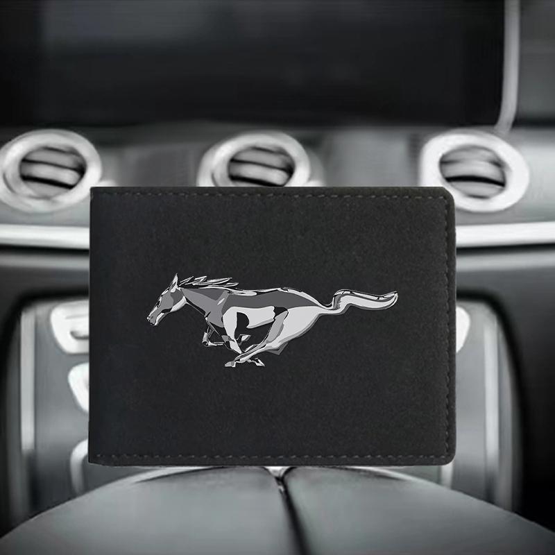 Car Driver License Cover Suede Anti-Fur Car Driving Documents For Ford Mustang Universal Big Size Mustang Shelby GT Car Accessories