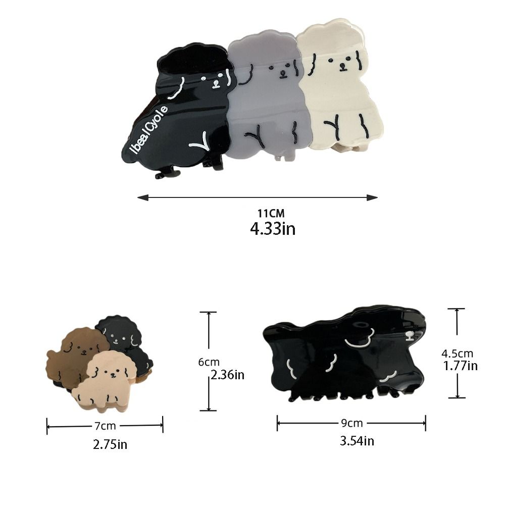 Acetate Hair Clips Puppy Dog Hair Pins Elegant Ponytail Holders  Women