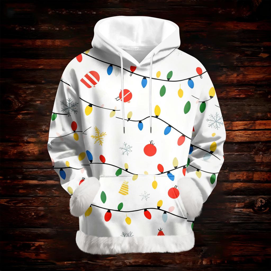 Women's Casual Fashion Print Long Sleeve Hooded Sweatshirt Top