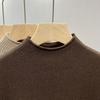 Cashmere Blouse Semi-turtleneck Fleece Thickened Sweater Warm Integrated Fleece with Wool Bottoming Shirt Sweaters
