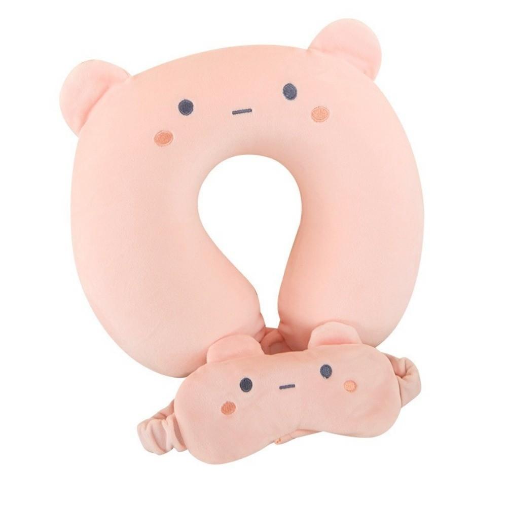 Cute Comfortable U-shaped Pillow Support Ergonomics Neck Support Pillow Slow Rebound Soft Travel Neck Cushion Sleeping