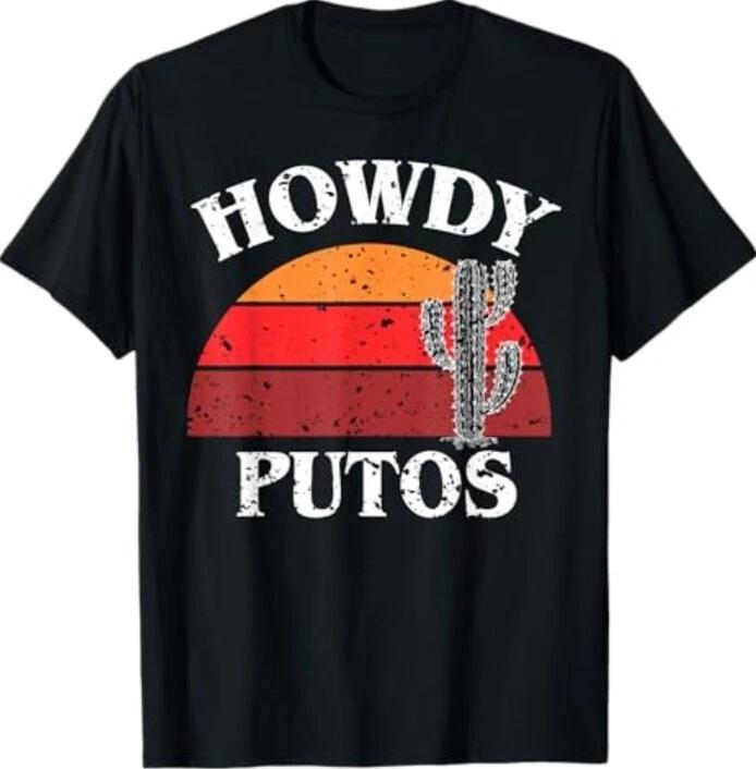 Howdy Putos Funny Cactus Retro Vintage T-Shirt S
