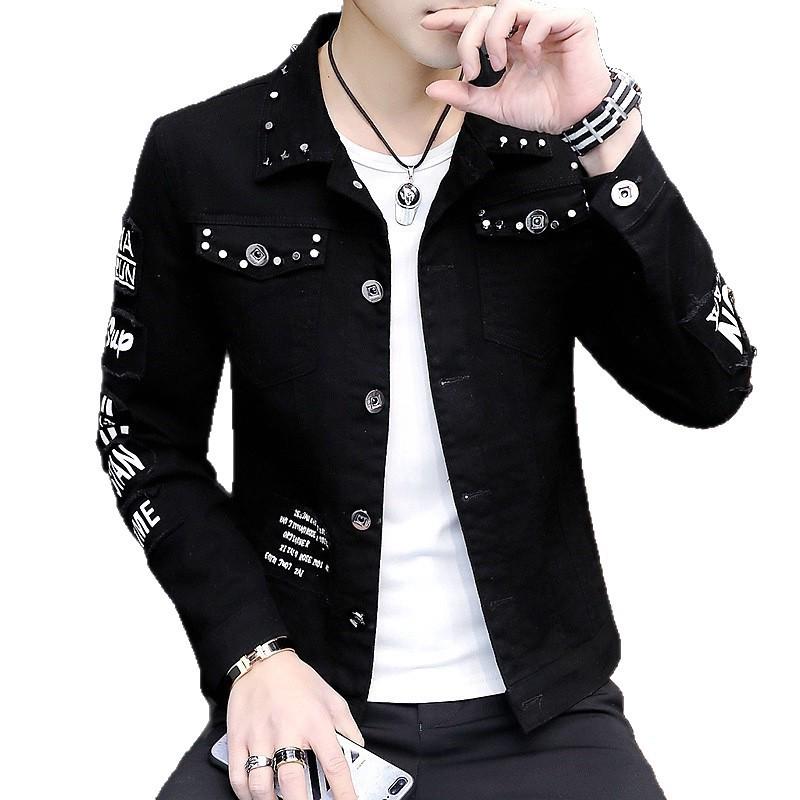 Men's Autumn 2023 Korean-Style Denim Jacket - Trendy, Handsome, Social Young Men's Fashion Z