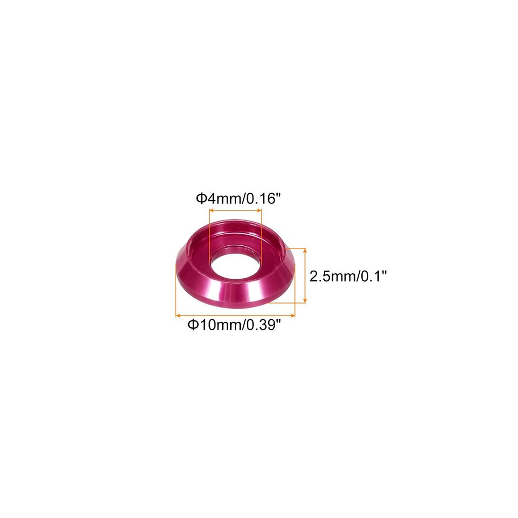 uxcell M4 Washer Cone Cup Type Countersink Washer Hole Diameter