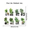 Potted Green Plant Wall Sticker Turtle Back Bamboo Leaf Decor for Restaurant Living Room Balcony Glass Door Bathroom Vinyl Adhesive Decal