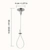 Adjustable Curtain Rod Support Rope, Ceiling Hanging Bracket for Curved & L-Shaped Rods