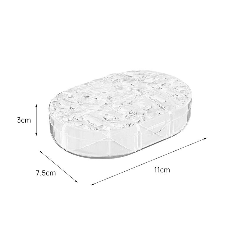 4/6Grid Portable Water Ripple MedicineBox Medicine Packaging Box Travel Carrying Mini Sealed Plastic Travel Medication Organizer