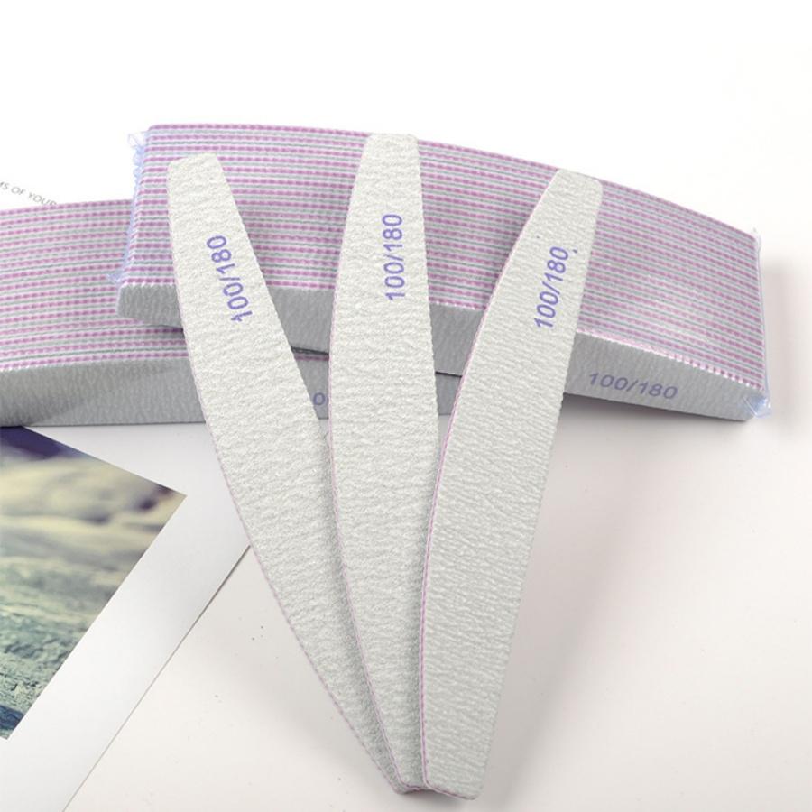 5pcs/10pcs/25pcs /Lot Professional Nail File Reusable Double Sided Emery Board(100/180 Grit) Nail Styling Manicure Tool